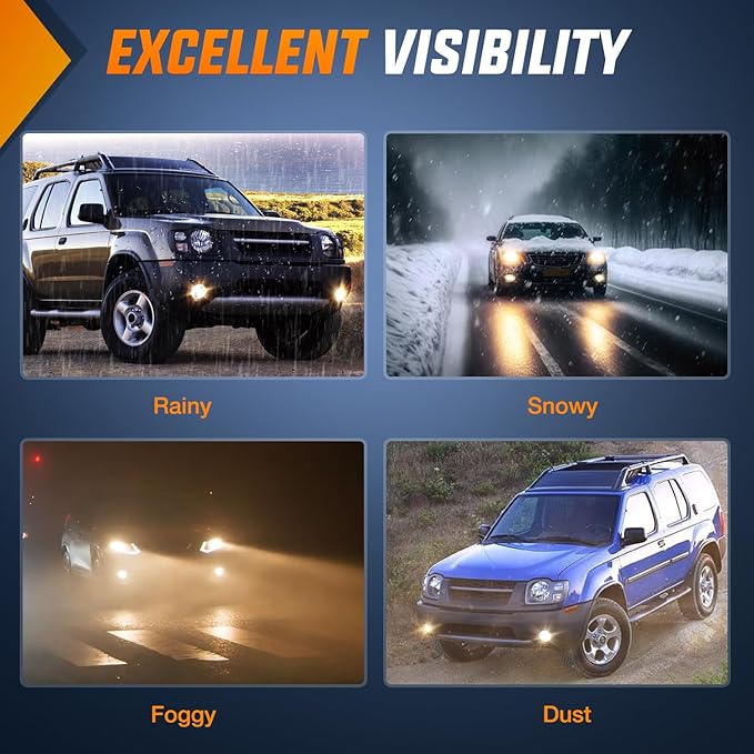 Nilight Fog Light Assembly Compatible with 2000 2001 Nissan Maxima 2002 2003 Sentra&Frontier 2004 Xterra Clear Lens Lamps Replacement