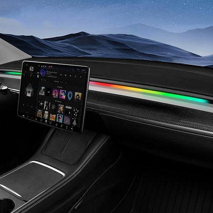 Universal LED Ambient Lighting Kit for Car Dashboard - Smart App Control, 16 Million RGB Colors, Motion Sensor, Easy Installation, Premium Silicone Strip for All Vehicles (Sedan, SUV, Truck)