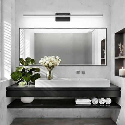 LED Bathroom Vanity Light, Modern Bathroom Light Fixture Over Mirror (Cool White 6000K), Vanity Light Bar with Angle Adjustable, 40 Inch, Black