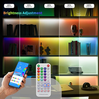 SP611E Bluetooth Music LED Controller for 1903B WS2812b WS2811 IC RGB Chasing Color LED Strip Addressable Sync Music Controller DC5V-24V APP/IR Remote Control(NOT for RGB LED Strip Without IC)