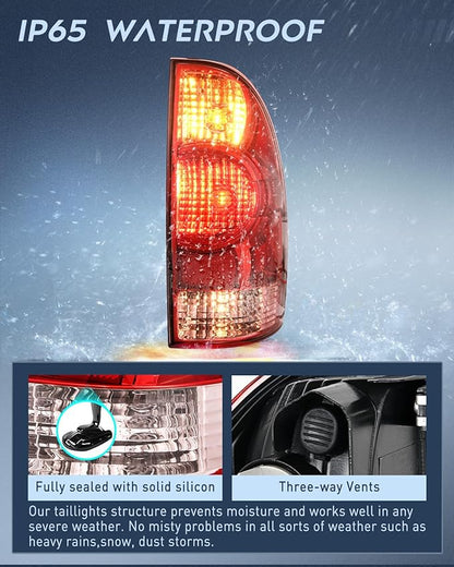 Nilight Taillight Assembly Compatible with Toyota Tacoma 2005 2006 2007 2008 2009 2010 2011 2012 2013 2014 2015 Rear Tail Light Lamp Replacement OE Style Passenger Side