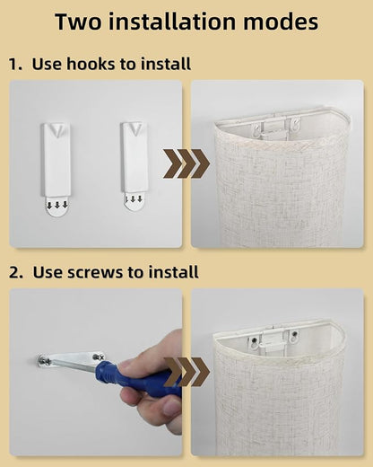 EZVALO Battery Operated Wall Sconce, Rechargeable Wall Sconces Set of Two with Remote, 3 Color & 80 RGB Wireless Wall Lights, Dimmable, Timer, Fabric Linen Shade Wall Decor for Bedroom, Living Room