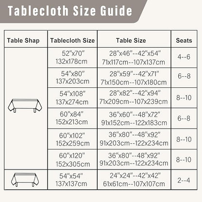 DWCN Faux Linen Tablecloth Rectangle - Fabric Waterproof Spill-Proof Wrinkle and Stain Resistant Tablecloths Decorative Farmhouse Table Cover for Kitchen Dining Party, 54 x 80 Inch, Stone