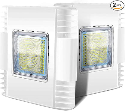 150W LED Canopy Gas Station Light, 21000LM 5700K Surface Mount Carport Ceiling Light (600W HID/HPS Equivalent), IP65 Rated High Bay Parking Garage Lighting, AC100-277V UL Listed (2-Pack)