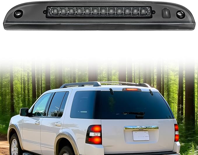 Nilight Third Brake Light Tail High Mount 3rd Stop Lights Smoked Lens for Ford Explorer 2002-2010 Escape 2008-2012 Mercury Mariner 2008-2011 Mountaineer 2006-2010 Van SUV Rear Center Cab Lamp