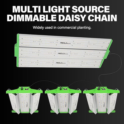 RDJ Bouns 240W Led Grow Light with UV IR, Adjustable Panel Angle, 0-100 Dimmable, Daisy Chain, High PPFD Full Spectrum 2x4 Grow Lights Coverage for 4x2 or 4x4 Tents for Indoor Plants