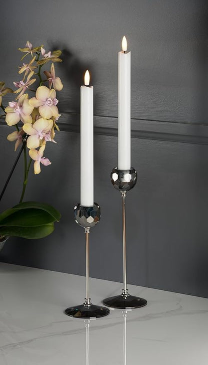 Abbott Collection Wax LED Flameless Taper Candle. Set of 2 - White (9.5" H)