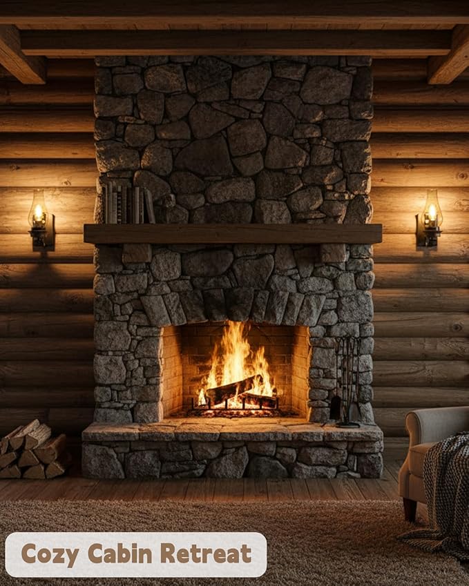 LightInTheBox Rustic Wall Sconce Vintage Farmhouse Wall Light Fixtures Industrial Glass Wall Lamp for Cabin Bedroom Living Room Hallway Fireplace (2PCS)