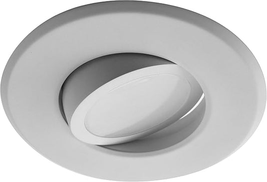 NICOR Lighting 5/6 inch LED Gimbal Downlight Retrofit Kit, 2700K White (DLG56-10-120-2K-WH)