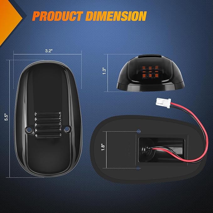 Nilight LED Cab Marker Lights 5 PCS 9 LED Smoke Lens Amber Roof Running Clearance Light Compatible with 1999 2000 2001 2002 Dodge Ram 2500 3500 Pickup Trucks