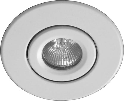 NICOR Lighting 4 inch White Recessed Gimbal Trim for MR16 Bulb (14558WH) - (Bulb Not Included)