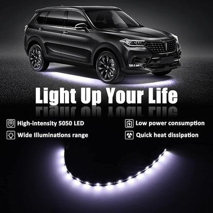 White 12v 15 Led 30cm Car Flexible Waterproof Underbody Light Strip Pack of 20