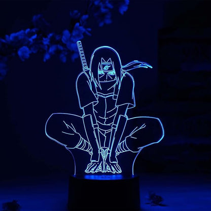 Otaku Lamps Itachi Uchiha Night Naruto – Anime Night Light, 16 Color RGB LED – Gift for Otaku