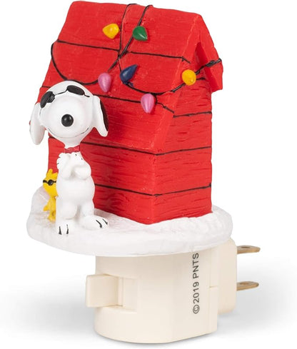 Peanuts 4.25 Inch Tall Snoopy Joe Cool Night Light Christmas Doghouse