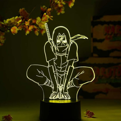 Otaku Lamps Itachi Uchiha Night Naruto – Anime Night Light, 16 Color RGB LED – Gift for Otaku