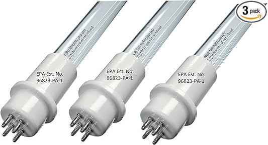 3-Pack Y0390 UV Lamps | Compatible with Lennox UVC 24V Systems | 16" T5 Quartz Ultraviolet Bulbs | 4-Pin Base with Retaining Ring | High Performance Replacement | Designed in USA