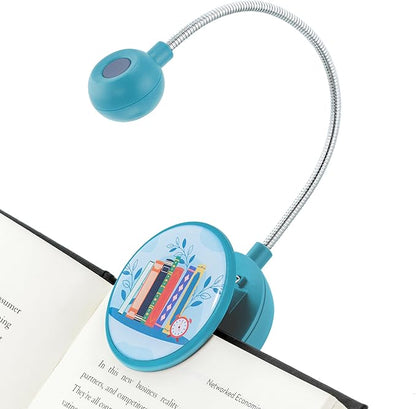 WITHit Clip On Book Light – Dimmable LED Reading Light for Books and eBooks, Reduced Glare, Portable, Cute Book Light for Kids & Adults, Batteries Included (Book Shelf, Page Turners)