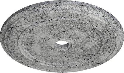 Ekena Millwork CM41CLUWC Classic Ceiling Medallion, 41 1/8"OD x 4"ID x 2 1/8"P, Hand-Painted Ultra Pure White Crackle
