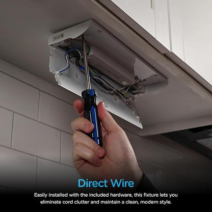 Enbrighten 36 inch Hardwired Under Cabinet Lights, 2385 Lumens, Five White Settings from (2700K-6500K), Full Range Dimmable, Under Counter Light, Linkable Under Counter Lights for Kitchen 82923-T1