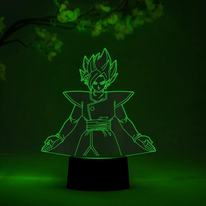 Otaku Lamps Fuzed Zamasu Dragon Ball Super – Anime Lamp Figure Night Light, 16 Color RGB LED – Remote, 3D Anime Room Décor Gift for Otaku