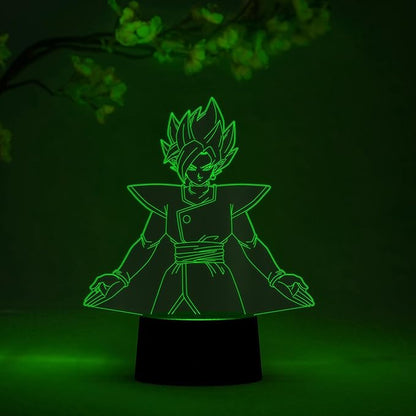 Otaku Lamps Fuzed Zamasu Dragon Ball Super – Anime Lamp Figure Night Light, 16 Color RGB LED – Remote, 3D Anime Room Décor Gift for Otaku