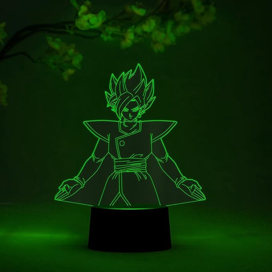 Otaku Lamps Fuzed Zamasu Dragon Ball Super – Anime Lamp Figure Night Light, 16 Color RGB LED – Remote, 3D Anime Room Décor Gift for Otaku