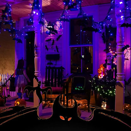 Minetom Halloween String Lights Outdoor 100 Count 20 Feet Incandescent Bulb Mini Lights for Christmas Indoor Garland Party Festival Decoration, Purple
