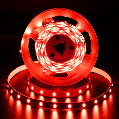 echosari Strip Lights USB, 9.8Ft 180 LED Strip Lights Cuttable 2835 SMD Super Bright with Self-Adhesive DIY for Cabinet Photo Frames Desks Monitor Shelves Decor (Red)