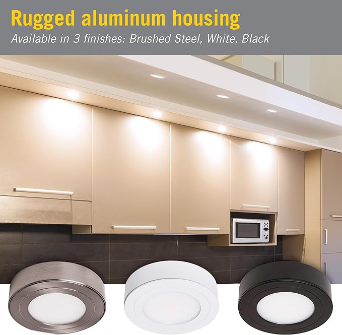 Armacost Lighting 223412 Purevue 4000K LED Puck Light in a White Finish, Bright White