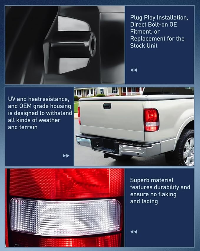 Nilight Taillight Assembly Compatible with 1993 1994 1995 1996 1997 Ford Ranger Dark Red Tail Light OE Style Rear Lamp Replacement Passenger Side
