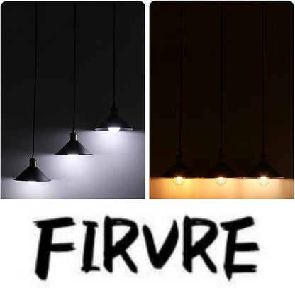 FIRVRE 3-Light Industrial Pendant Light Fixture, Adjustable Metal Hanging Lamp, Vintage Pendant Lighting for Kitchen,Restaurant,Dining Room,Cafe(Bulb Not Included)