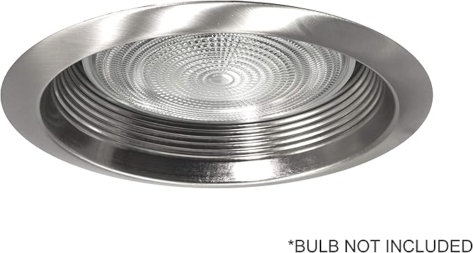 NICOR Lighting 6 inch Nickel Recessed Baffle Trim, Fits 6 inch Housings (17511NK)