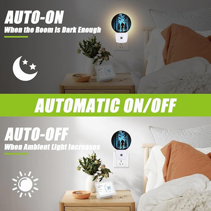 Big Foot Night Light,Forest Night Lights Plug into Wall for Kitchens Toilets Bedroom Decorative Half Round Nightlight Led Lamp 0.5W Sleep Friendly