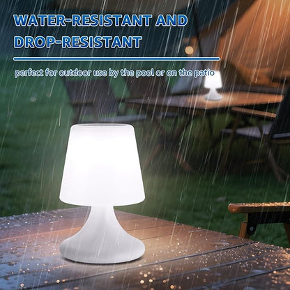 uuffoo Shower Lamp Cordless LED Table Lamp with Speaker Patio Outdoor Speaker with Lights RGB IP44 for Patio Pool Party Balcony Bathroom (Waterproof, Rechargeable)
