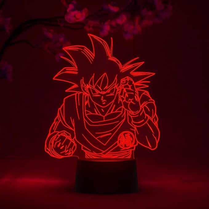 Otaku Lamps Goku Fight Dragon Ball Super – Anime Lamp Figure Night Light, 16 Color RGB LED – Remote, 3D Anime Room Décor Gift for Otaku