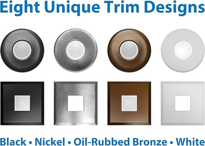 SureFit(v3) LED Flush Mount Ceiling Light, 3000K with Round Oil-Rubbed Bronze Trim (DLF301203KRDOB)