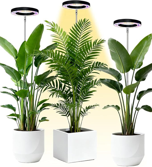 Plant Grow Light,yadoker LED Growing Light Full Spectrum for Indoor Plants,Height Adjustable, Automatic Timer, 5V Low Safe Voltage,Idea for Large Plant Light