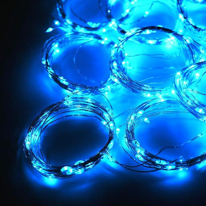 Curtain String Lights Indoor, 300 LED Twinkle Lights with Remote Timer USB Power 8 Modes Blue Fairy Lights for Bedroom Wall, Tapestry, Window, Bed Canopy, Christmas Decor-9.8ft x 9.8ft(Blue)
