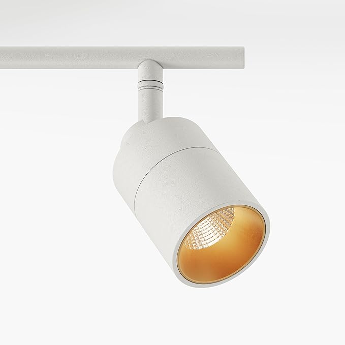 Shura White 3-Light Track Light with Adjustable Heads, Integrated LED Bulbs, 2 ft. Track Lighting Kit Ceiling Light, 3000k, 1470 Lumens