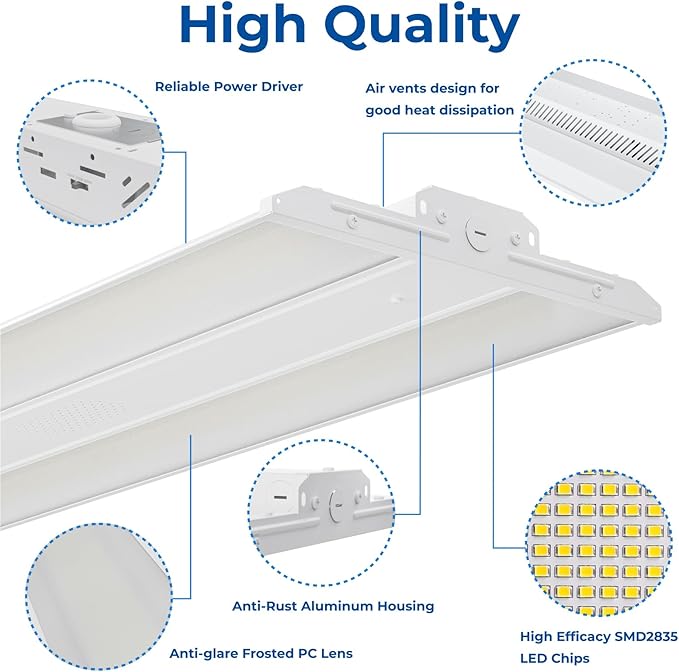 CINOTON Linear LED High Bay Shop Light (400W/350W/300W-1 Pack)