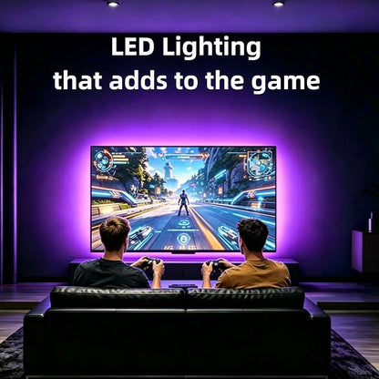 MORIACC LED Lights for TV, 13.1ft Behind TV Backlight for 32-65 Inch TV, Music Sync Strip Lights with APP and Remote Control, USB Powered for Gaming Bedroom Home Decor