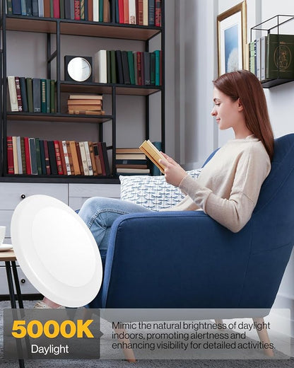 Sunco 12 Pack 5/6 Inch LED Disk Lights, Disc Lights Ceiling, LED Flush Mount Recessed Can Lighting, 1050 LM, 5000K Daylight, Dimmable, 15W=75W, Damp Rated ETL