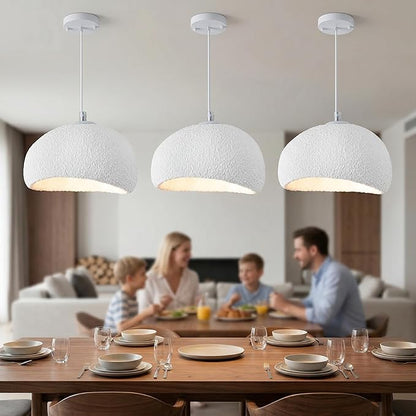 Wabi Sabi Pendant Light Oval, 15.7in Japanese Ceiling Fixture for Dining Room Kitchen Island Hallway Bedroom Restaurant, Adjustable Modern Japandi Hanging Lamp, E26 Base (40cm/15.7in)