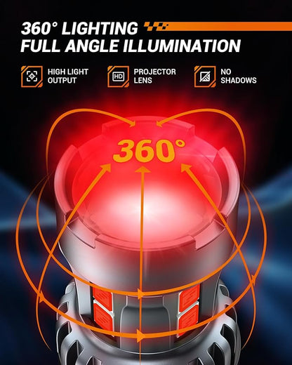 SEALIGHT 7443 7440 LED Bulb Red Brake Lights, T20 7441 7444 992 W21W LED Light Bulb with Projector for Tail Stop Parking Blinker Lights, Pack of 2