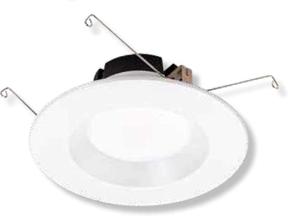 Topaz Round 6 Inch LED Recessed Retrofit Downlight, 8 W, Smooth Trim, 3000K, 90 CRI, White