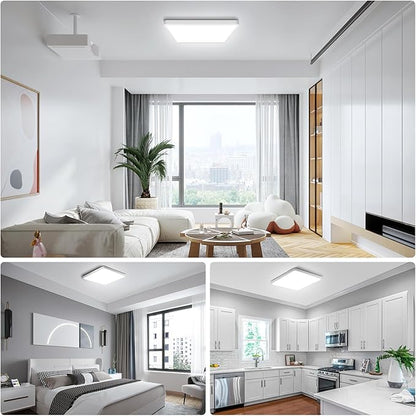9Inch 18W Square LED Ceiling Light Fixtures Flush Mount, 5000K Daylight White LED Ceiling Lamp, Surface Mount Modern Ceiling Lights, Slim Flat Panel Lighting for Bedroom, Kitchen, Bathroom Etc.