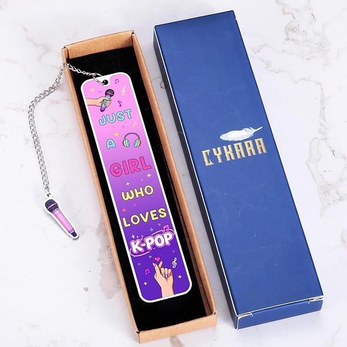 Kpop Bookmark Purple Graduation Decoration Class of 2026 - K-Pop Gift Bookmark for Kpop Music Lover, Kpop Merch, K Pop Gifts for Teen Girl Women, Korean Drama Gifts for Women Friends K-Pop Lovers Fans