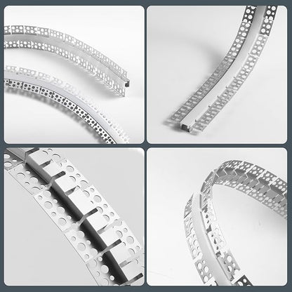10 Pack LED Channel with Milky White Diffuser 6.6FT/2M Plaster-in Aluminum Drywall U Shaped Trimless Recessed Track for LED Strip, Flexible Led Profile 45 Degree Bendable