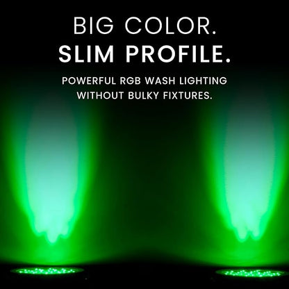 CHAUVET DJ – Slim Par 56 Ils Compact Led Wash Light | 108 RGB LEDs for Color Filled Output | Ils Compatible Coordinated Shows | On Fixture Color Control Without DMX | Power Linking Capability
