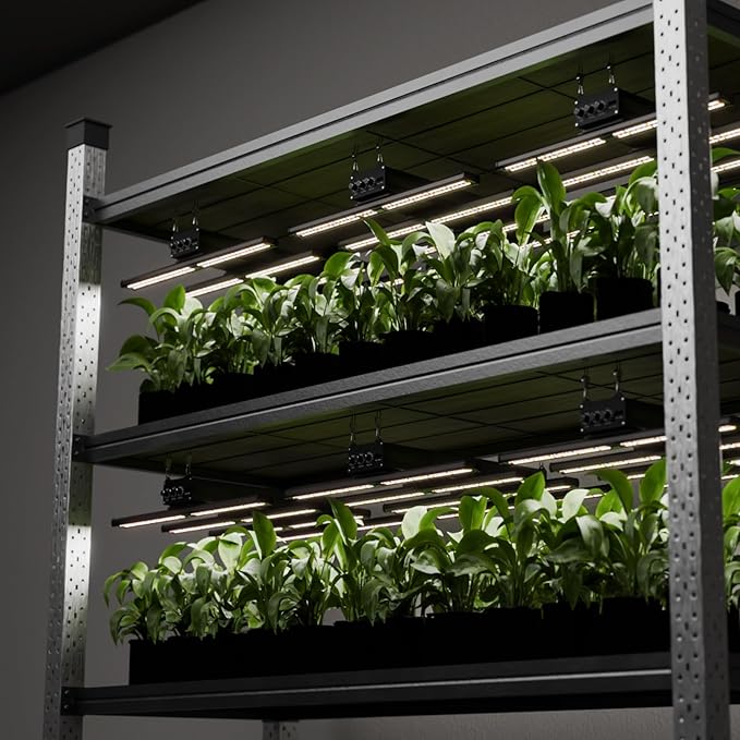 320W LED Grow Light with 7 Adjustable Spectrums (UV & IR), Dimmable Full Spectrum Plant Lamp for 3x3 ft Coverage, High-Efficiency Diodes for Indoor Seeding to Harvest, Silent Operation